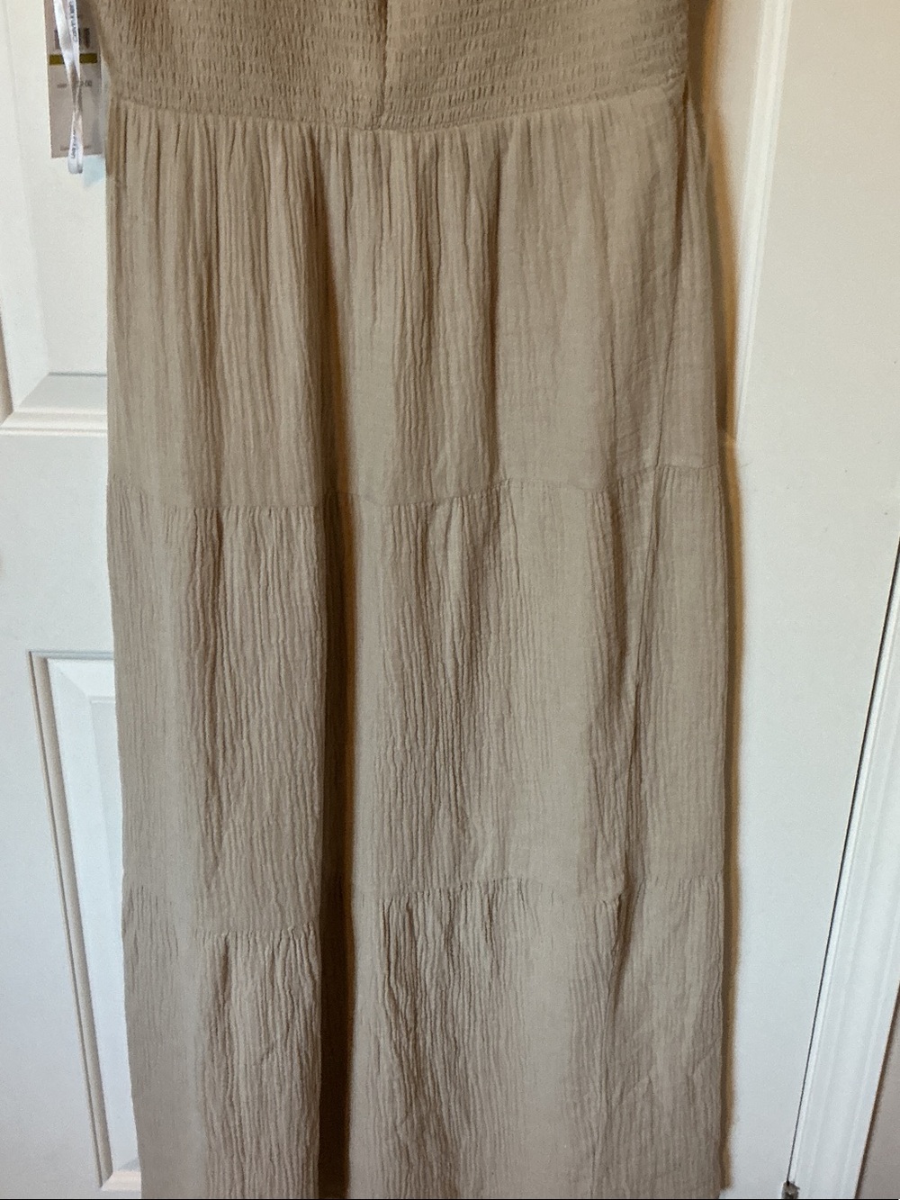 Calvin Klein Sleeveless Maxi Dress in Beige - Picture 7 of 8